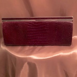 Ann Taylor Burgundy Clutch